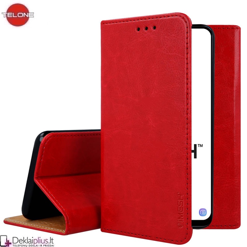 Telone grynos odos dėklas - raudonas (Xiaomi Poco X5 5G/Redmi Note 12 5G) Telone grynos odos dėklas - raudonas (Xiaomi Poco X5 5G/Redmi Note 12 5G)